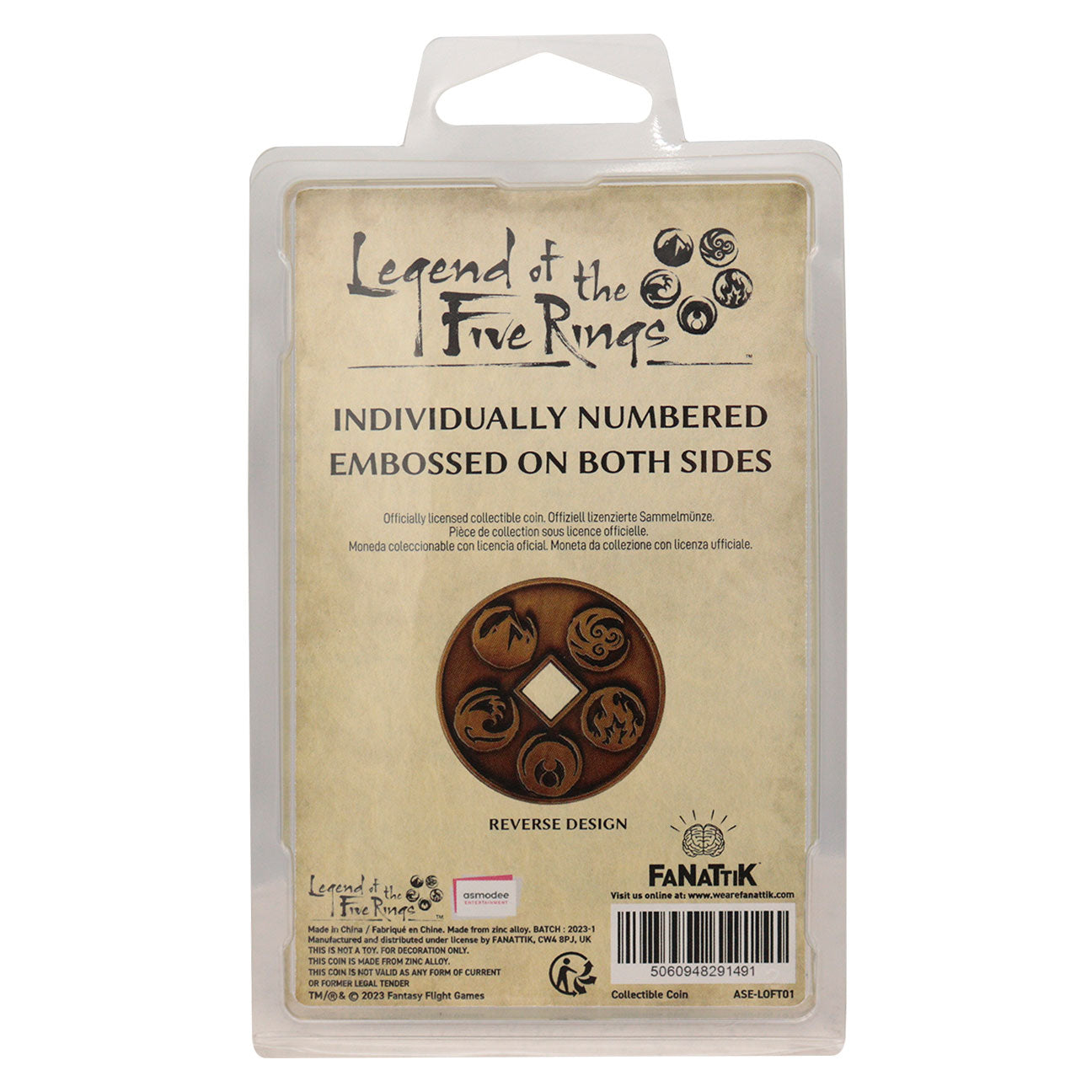 Legend of the Five Rings collectible metal Koku coin from Fanattik