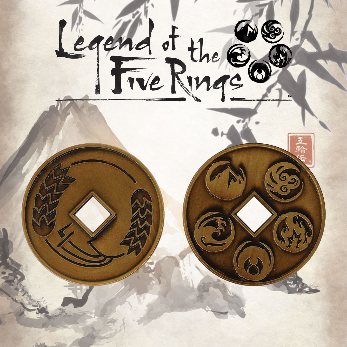 Legend of the Five Rings collectible metal Koku coin from Fanattik