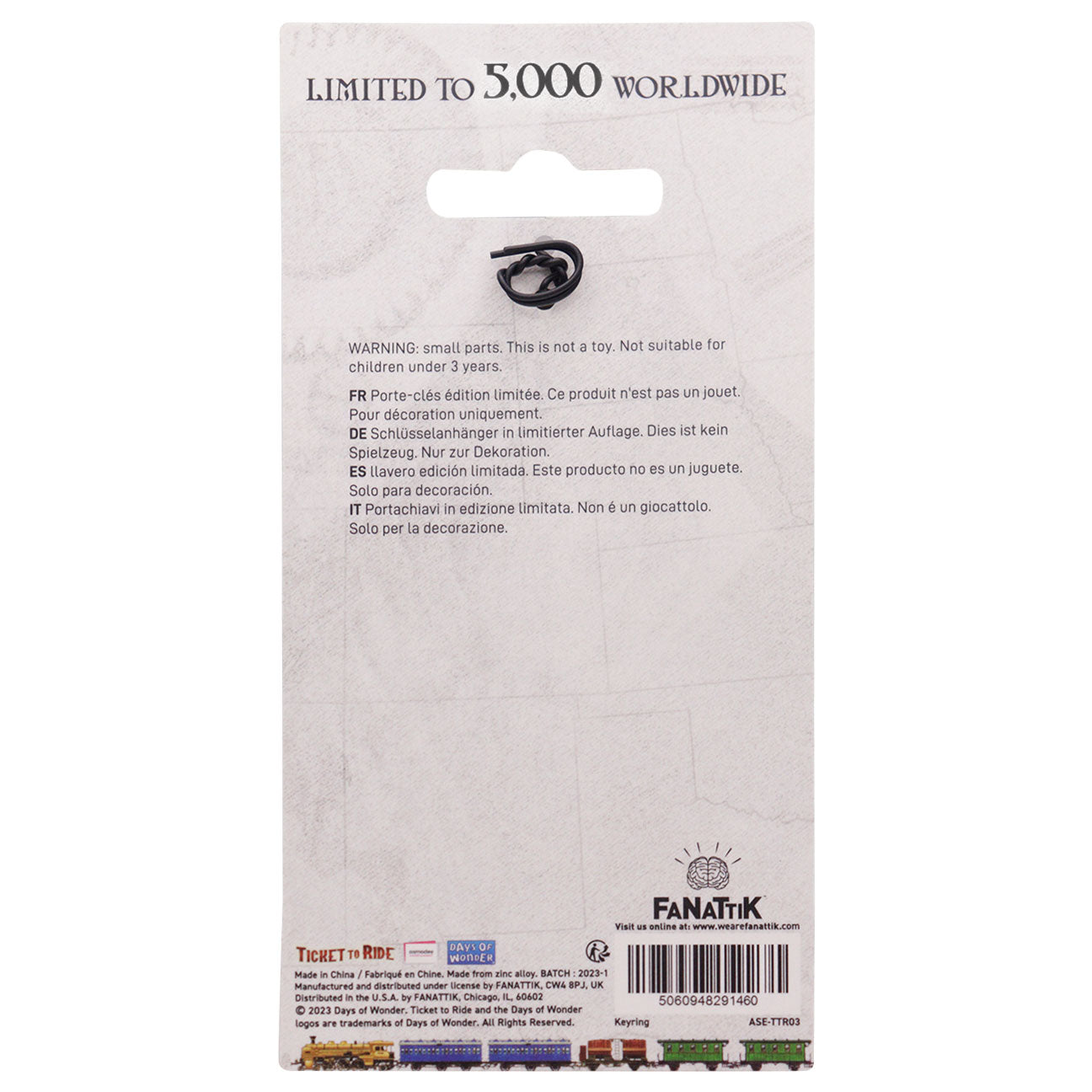 Ticket to Ride Limited Edition Key Ring