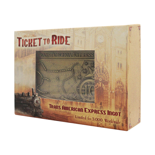 Ticket to Ride Trans American Express metal collectible ingot from Fanattik