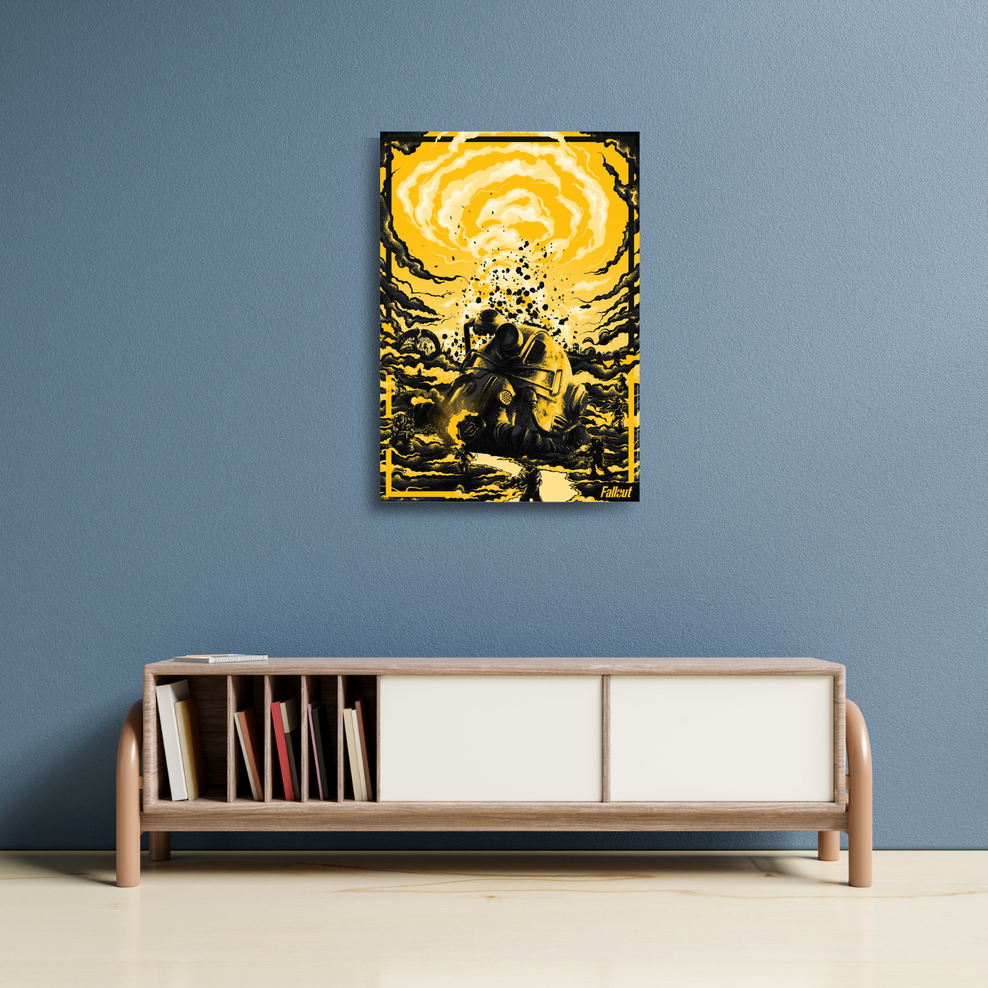 Fallout Limited Edition Power Armour Helmet A3 Art Print