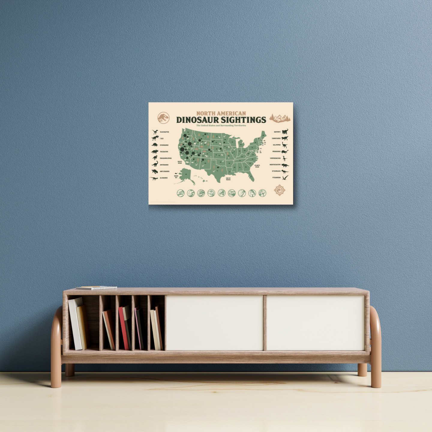 Jurassic World Dinosaur Sightings Limited Edition A3 Art Print