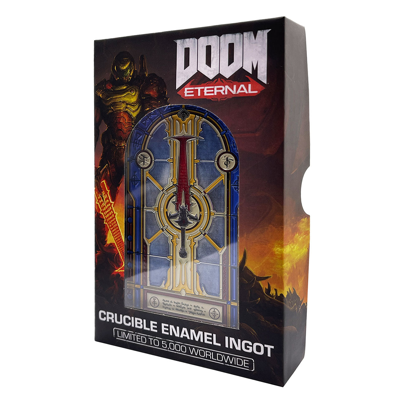 DOOM Limited Edition Crucible Sword Stained Glass Window Ingot