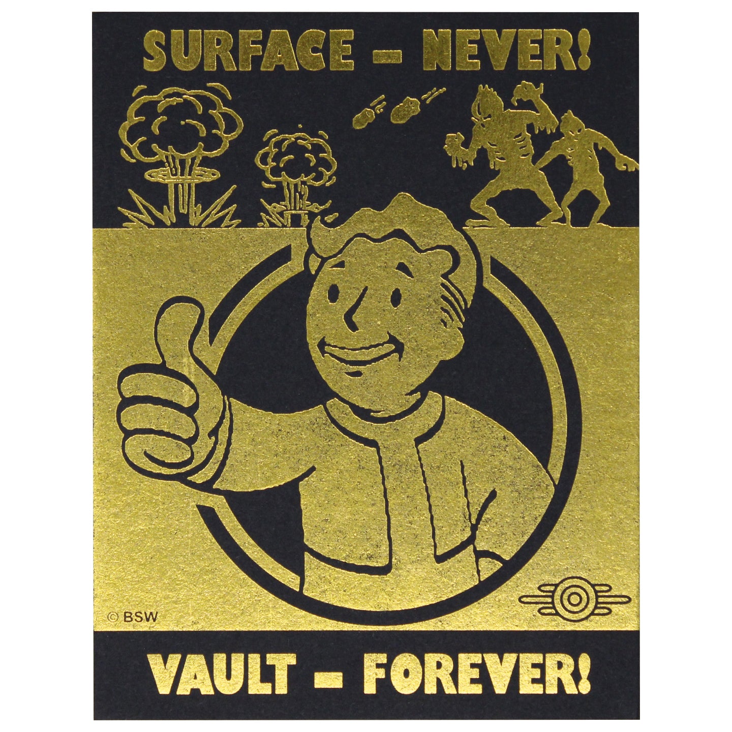 Fallout Limited Edition T-60 Power Armour Helmet 24k Gold Plated XL Pin Badge