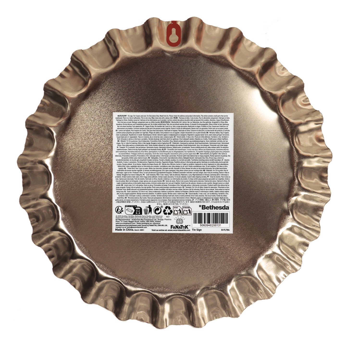 Fallout Sunset Sarsaparilla Bottle Cap Tin Sign