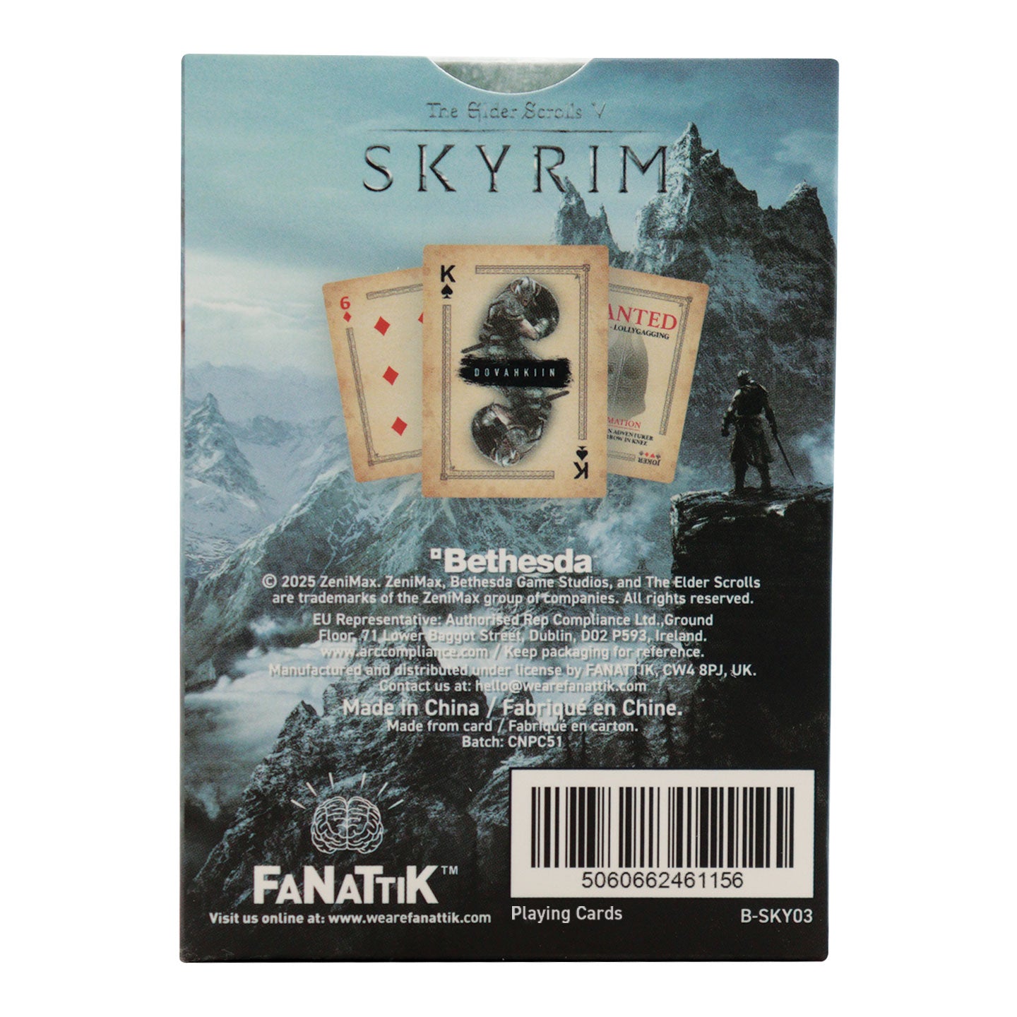 The Elder Scrolls Skyrim Playing Cards