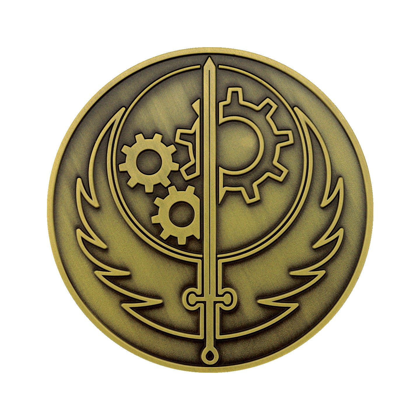 Fallout Brotherhood of Steel Medallion Close Up