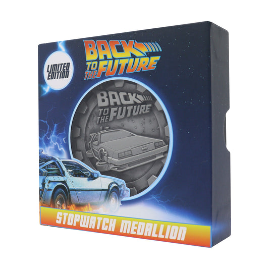 Back to the Future Limited Edition Stopwatch Medallion Packaging Front