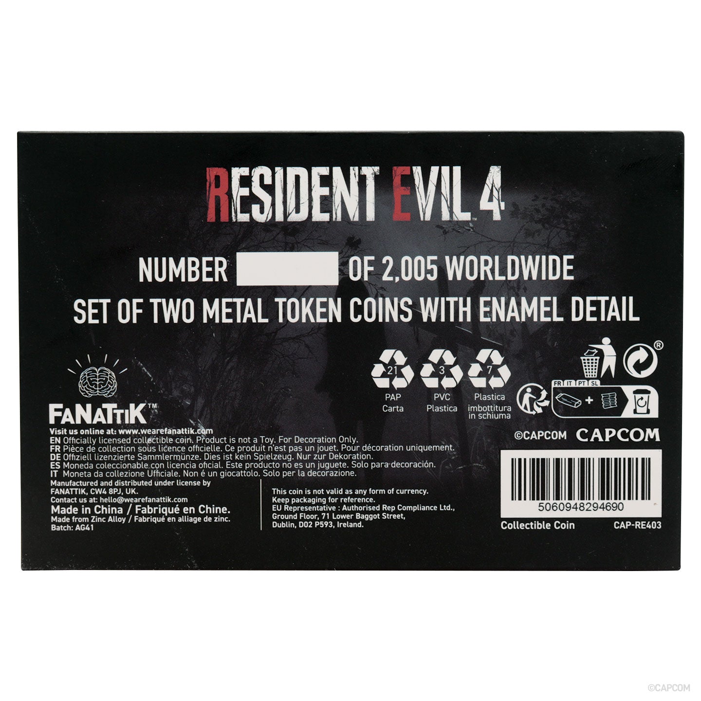 Resident Evil 4 - Set of Two Metal Shooting Gallery Tokens