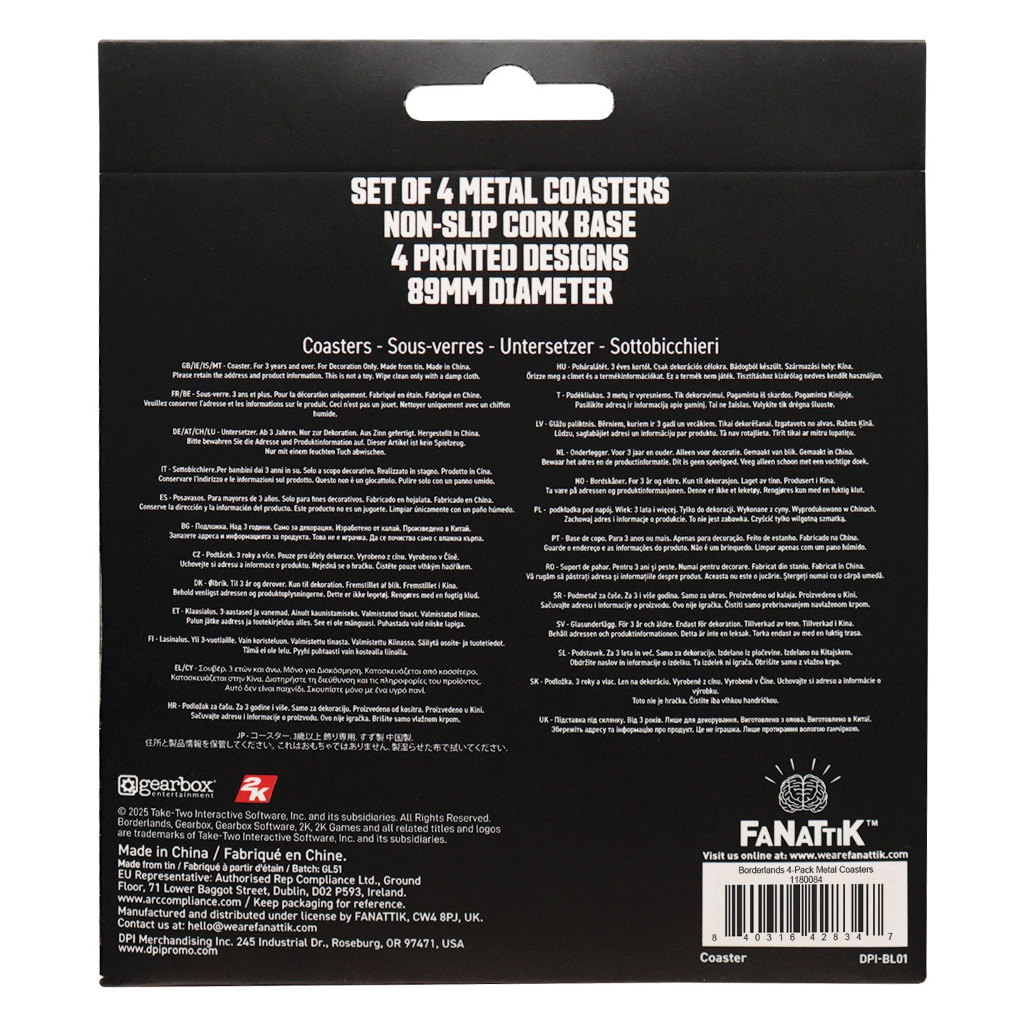 Borderlands Set of 4 Coasters