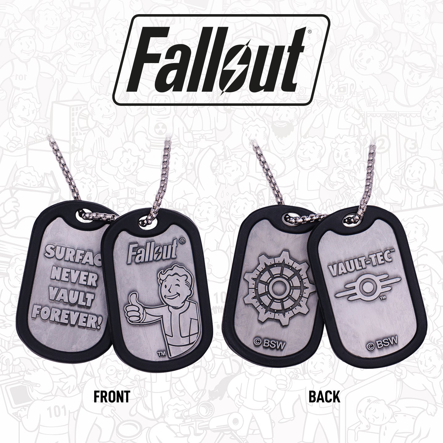 Fallout Vault-Tec Metal Dog Tags