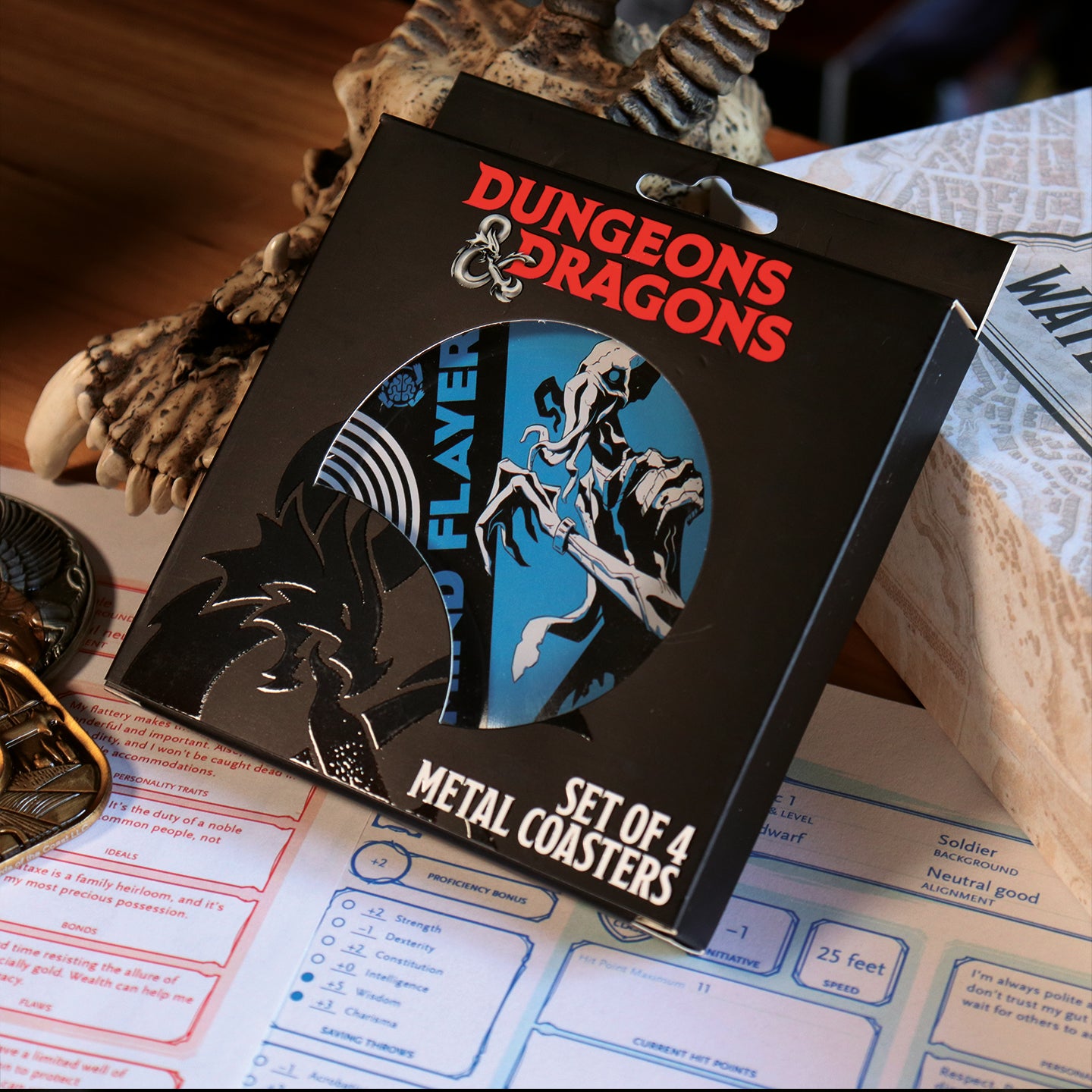 Dungeons & Dragons Monsters Set of 4 Printed Metal Coasters