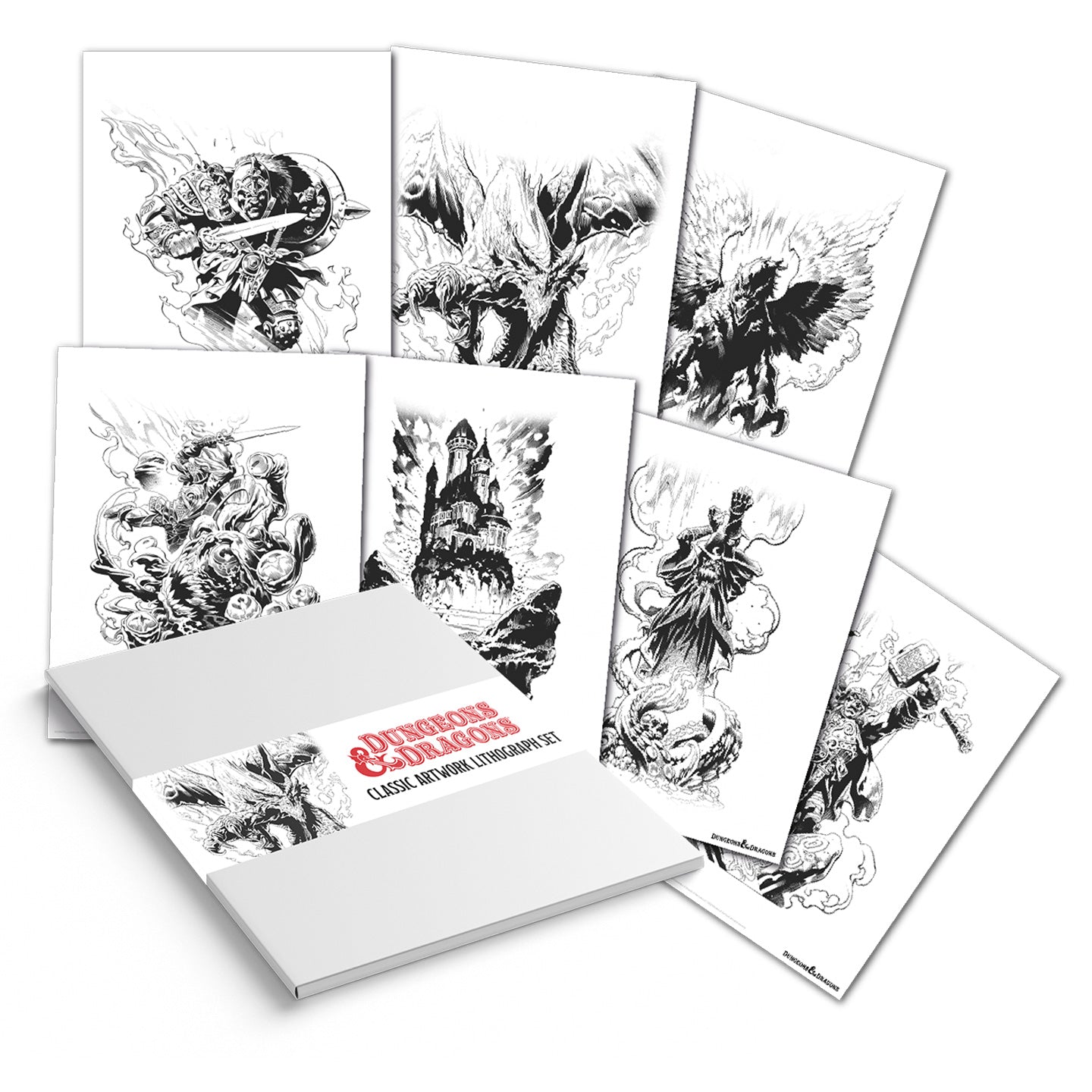 Dungeons & Dragons Limited Edition 7 Print Lithograph Set