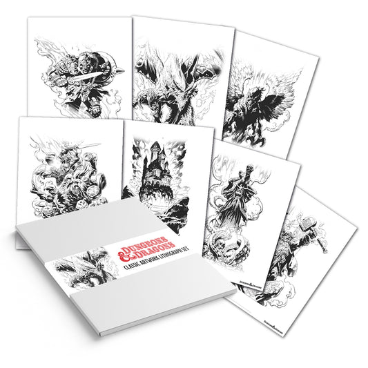 Dungeons & Dragons Limited Edition 7 Print Lithograph Set