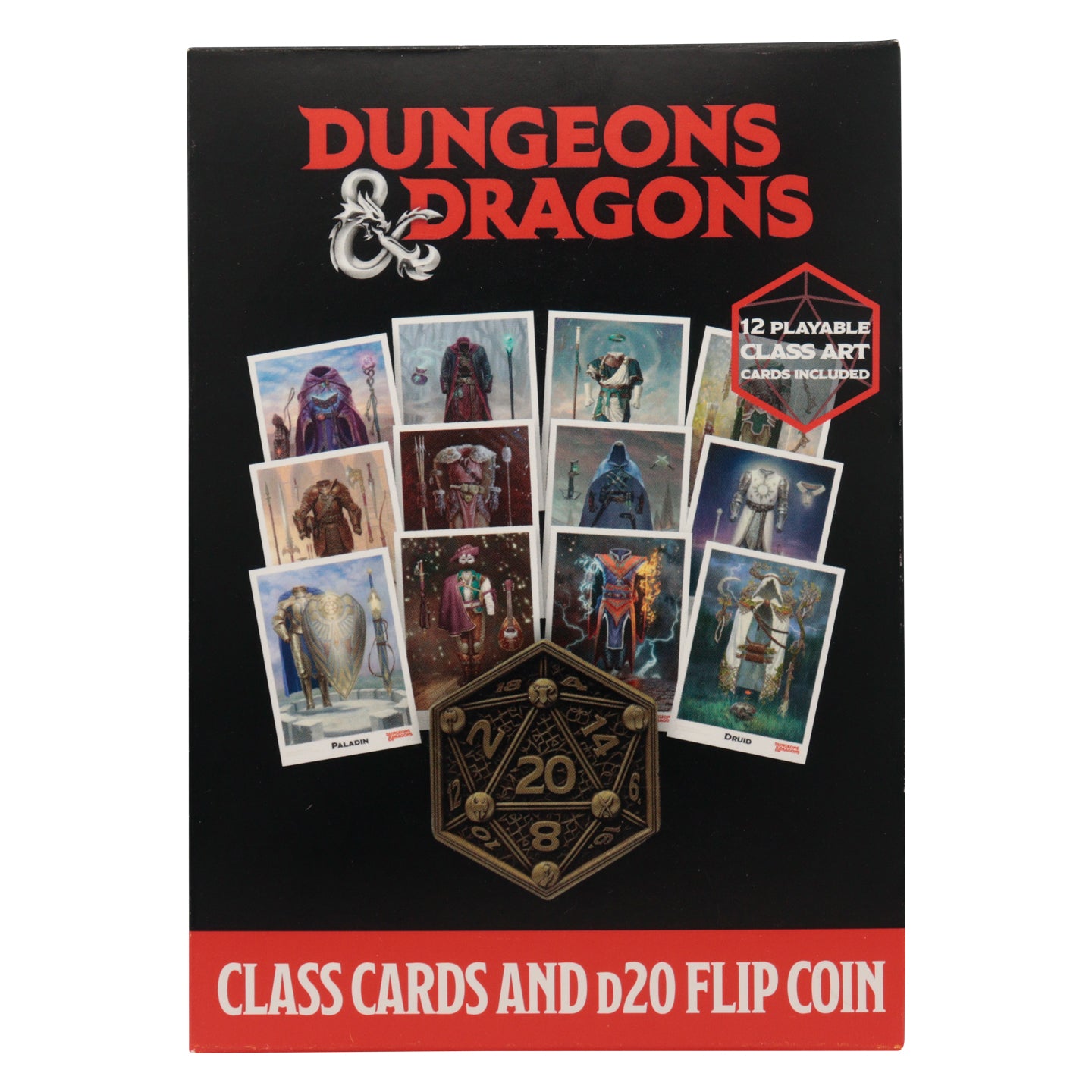 Dungeons & Dragons class cards and D20 flip coin set from Fanattik