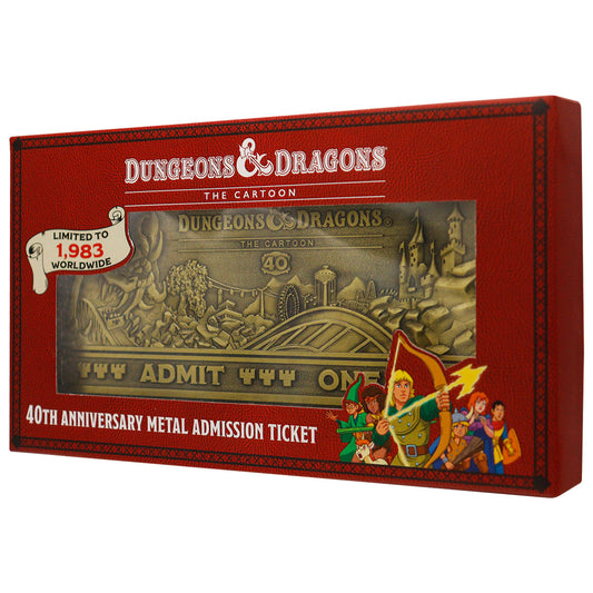 Dungeons & Dragons the cartoon 40th anniversary limited edition metal admission ticket from Fanattik