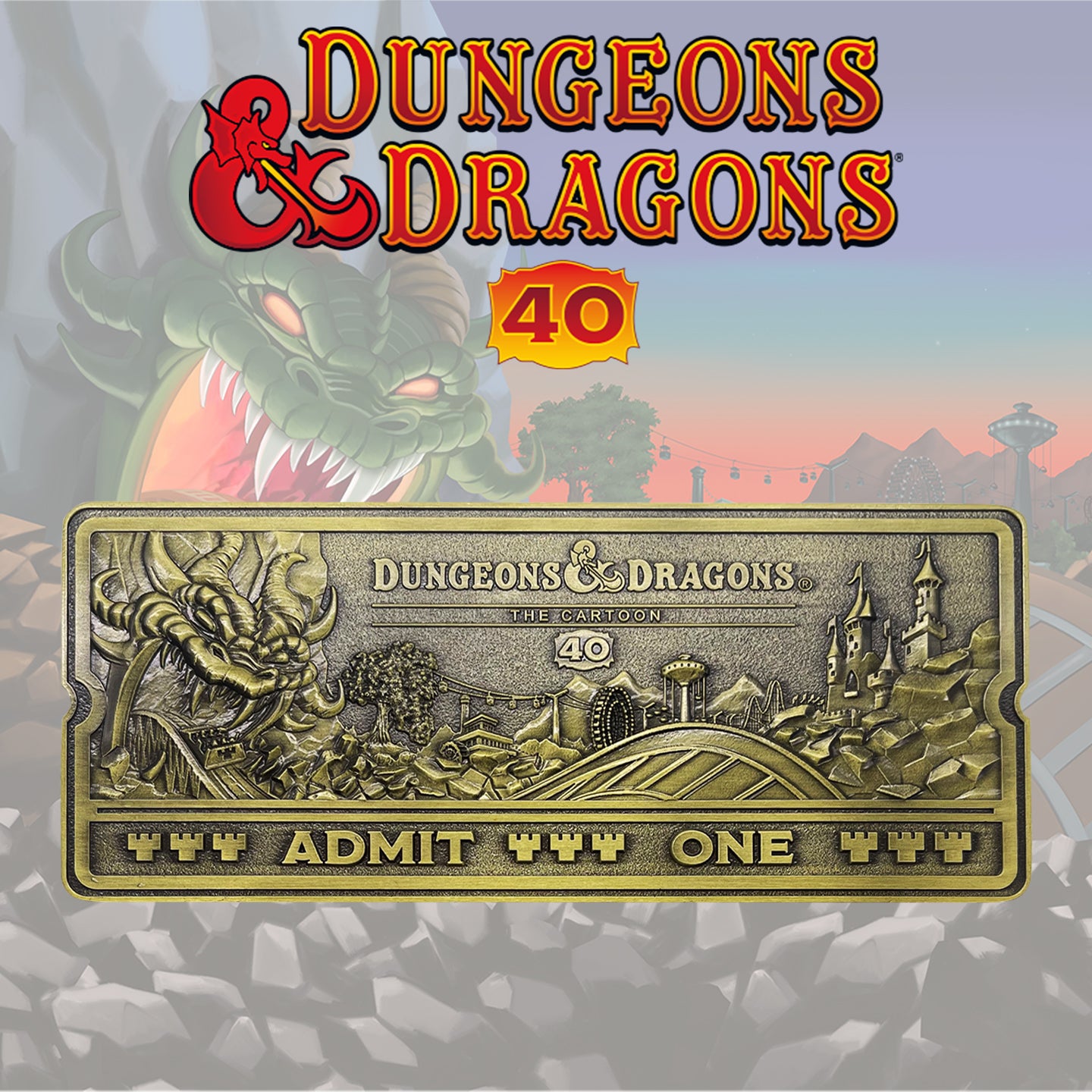 Dungeons & Dragons the cartoon 40th anniversary limited edition metal admission ticket from Fanattik