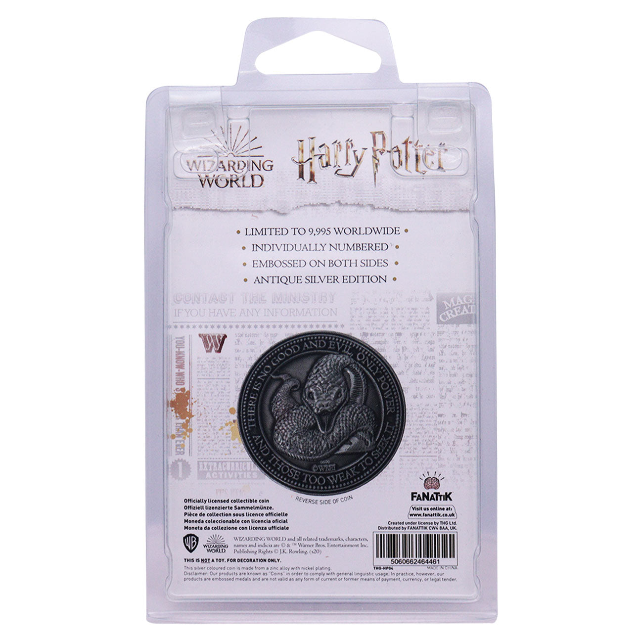 Harry Potter Limited Edition Embossed Metal Coin from Fanattik