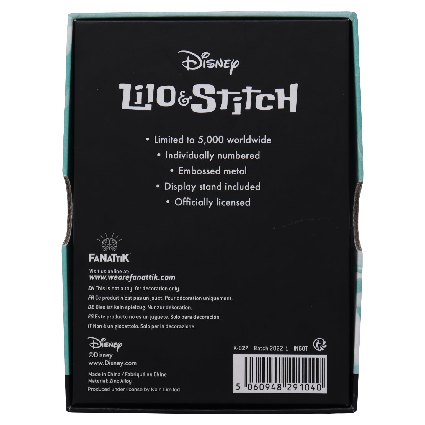 Disney Limited Edition Lilo & Stitch Ingot