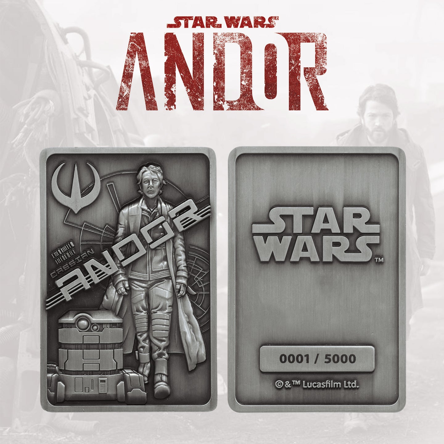 Star Wars Limited Edition Andor Collectible Metal Ingot and display stand
