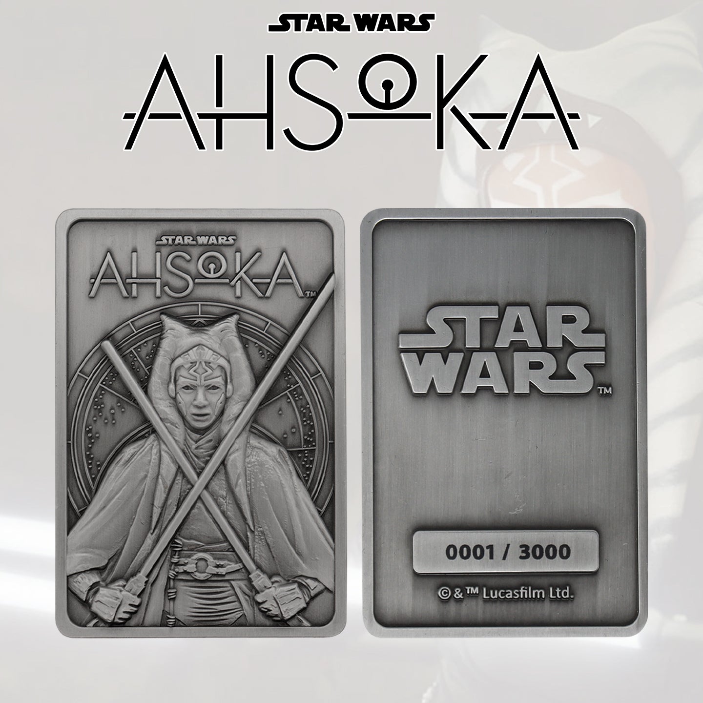 Star Wars limited edition Ahsoka Tano collectible metal ingot from Fanattik