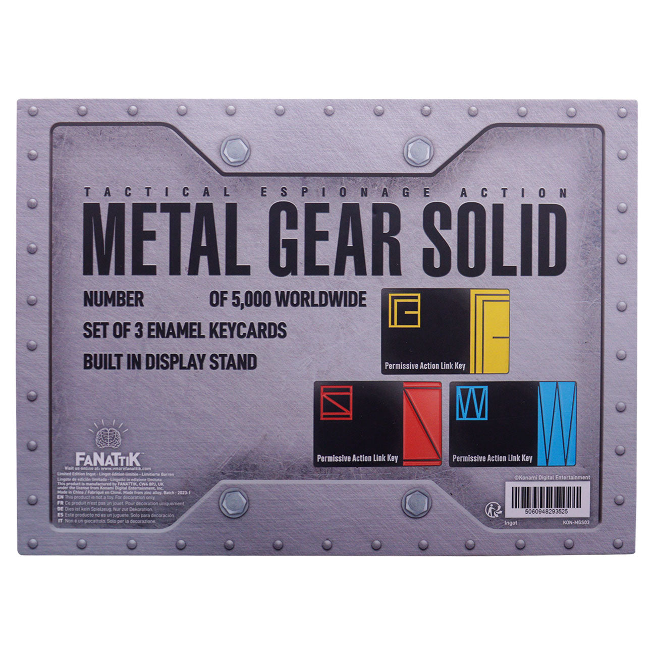 Metal Gear Solid collectible metal pal keycards set from Fanattik