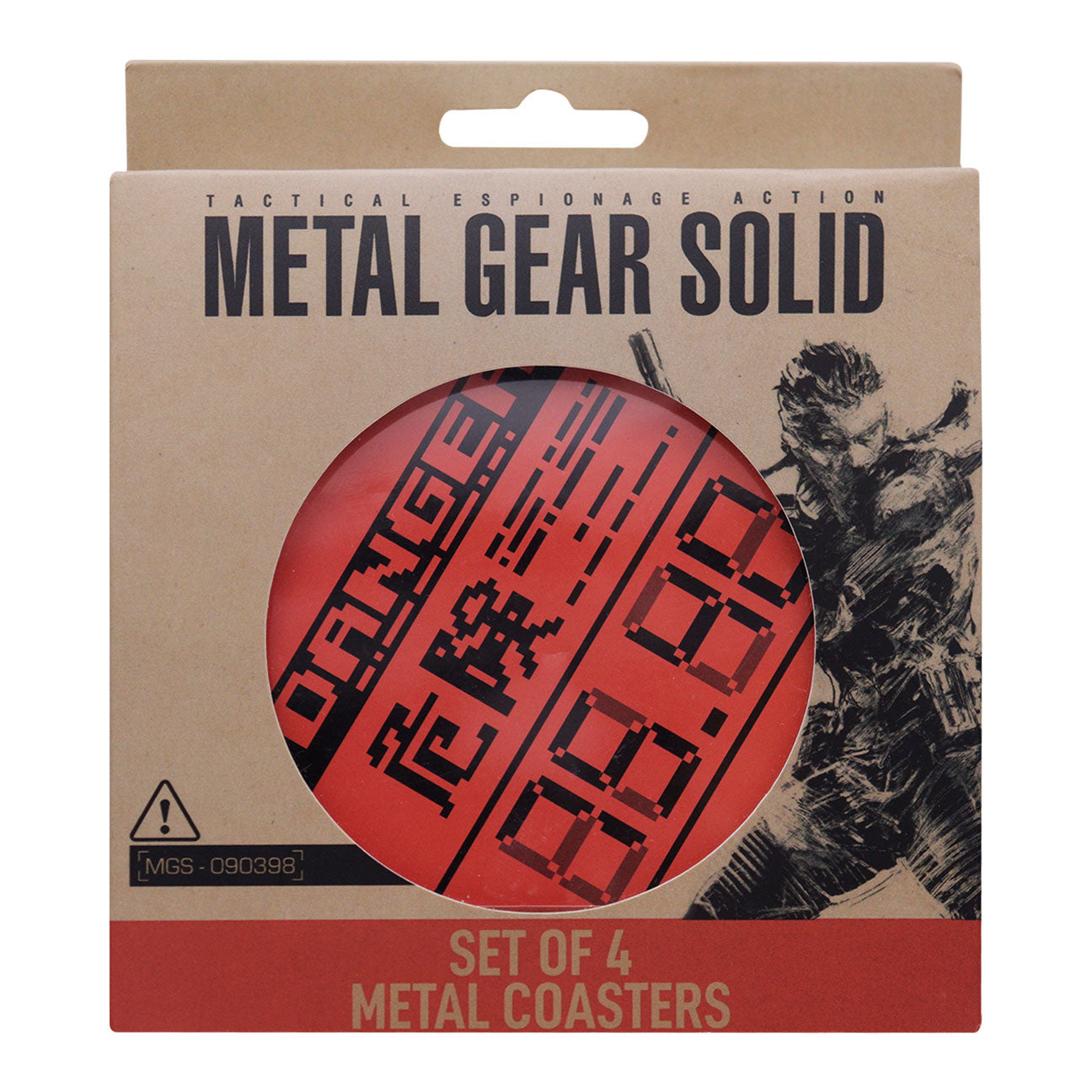 Metal Gear Solid Set of 4 Limited Edition Metal Coasters Packaging Front