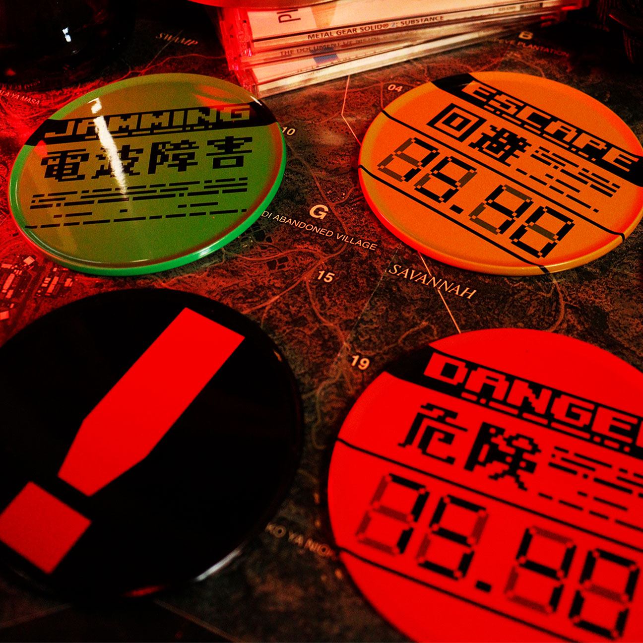 Metal Gear Solid Set of 4 Limited Edition All Metal Coasters Lifestyle