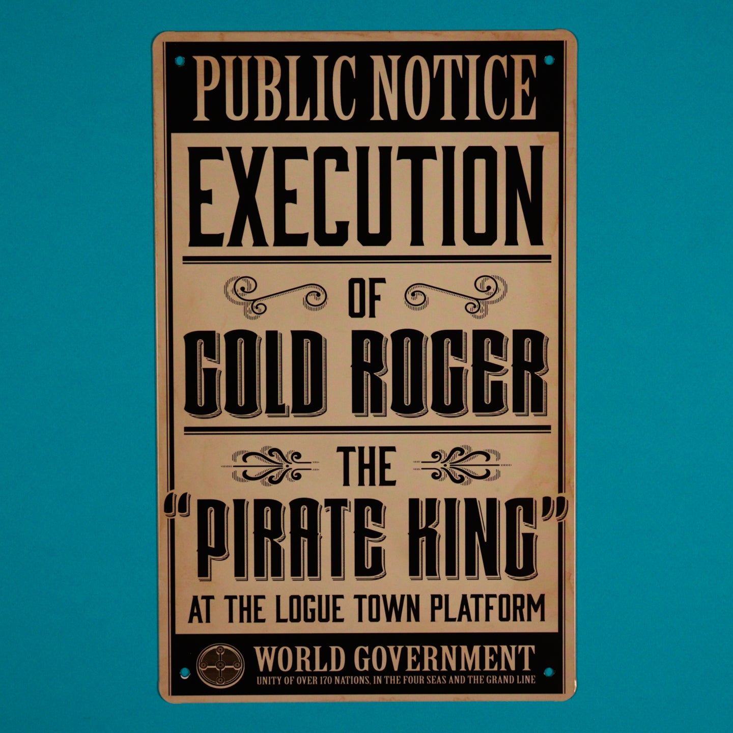 One Piece Set of 3 Tin Signs Public Notice Lifestyle