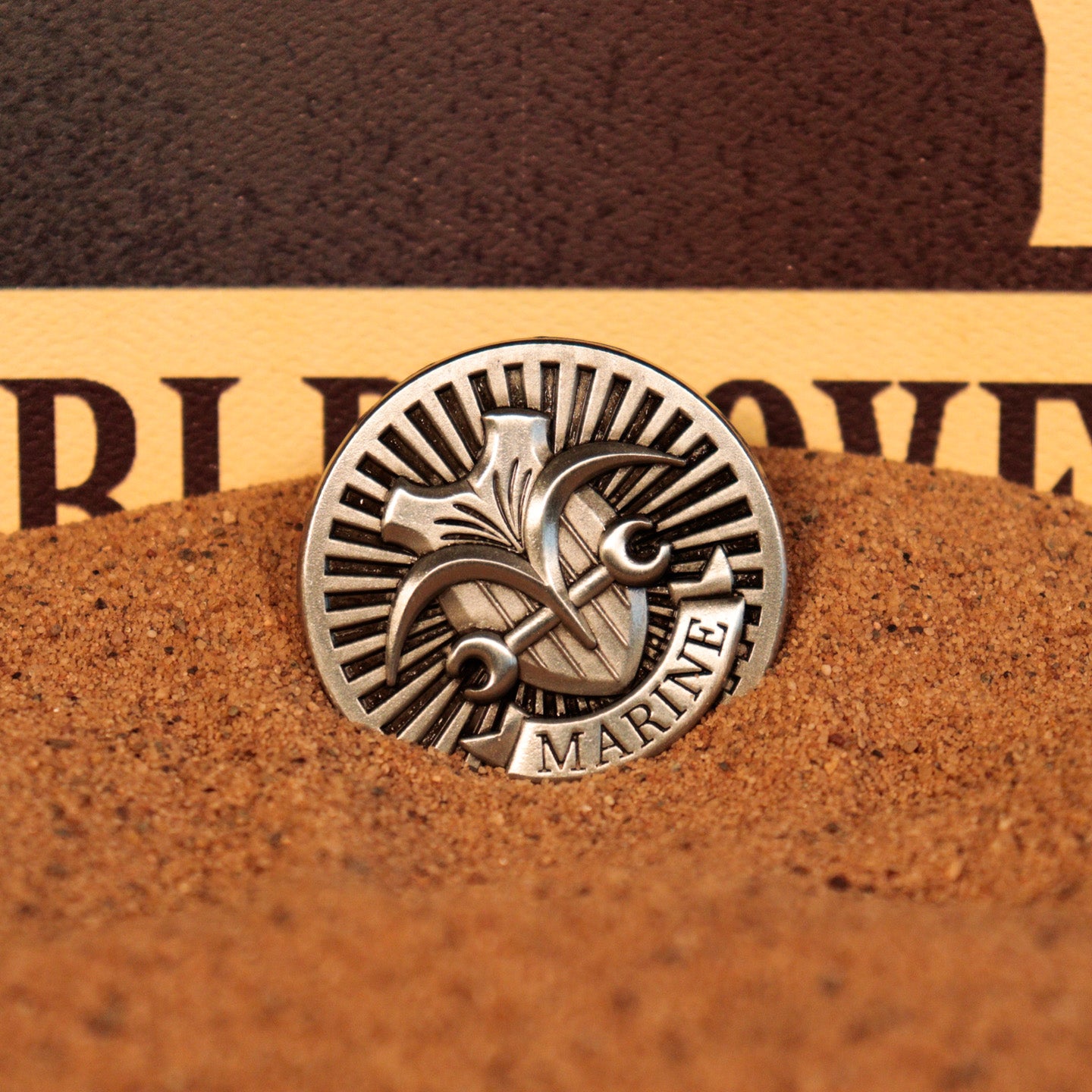 One Piece Limited Edition Marine Pin Badge Lifestyle Angled