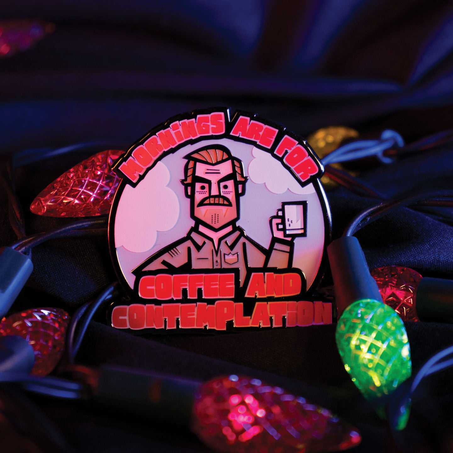 Stranger Things Hopper Pin Badge Lifestyle