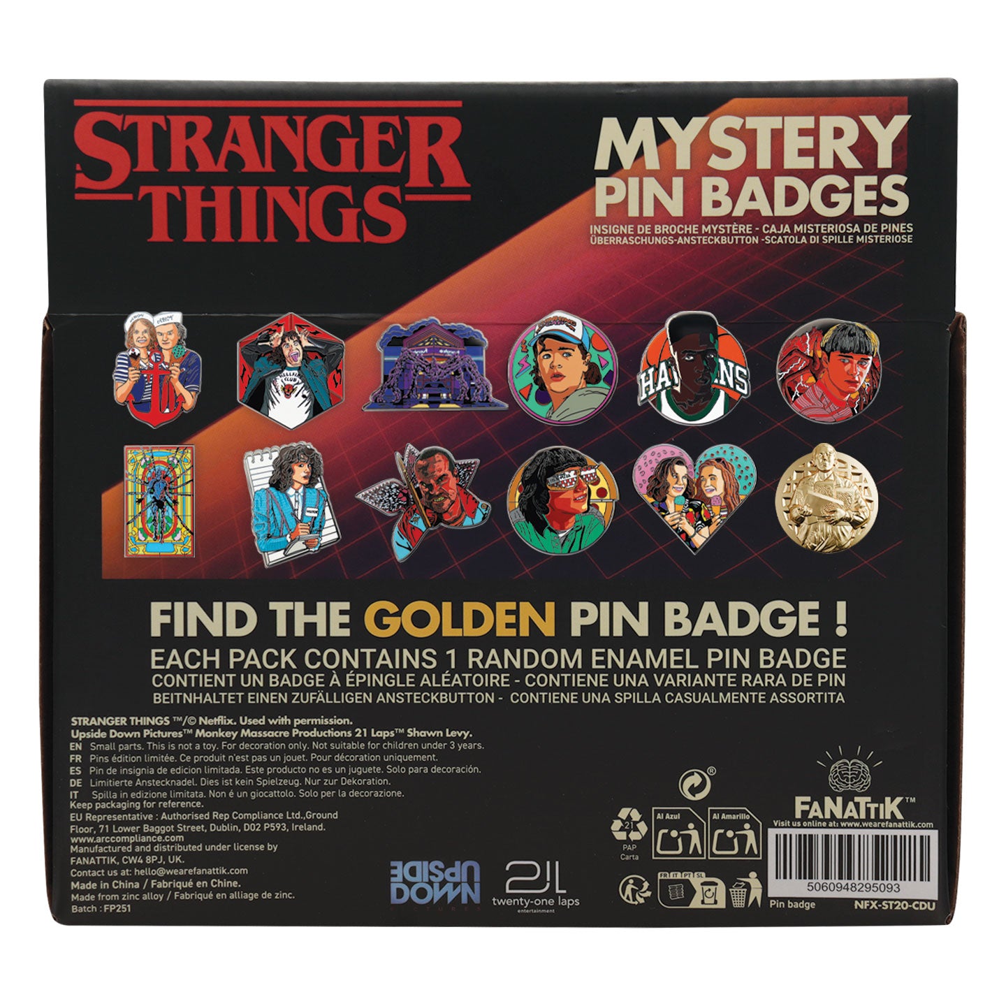 Stranger Things Mystery Pin Badge Packaging