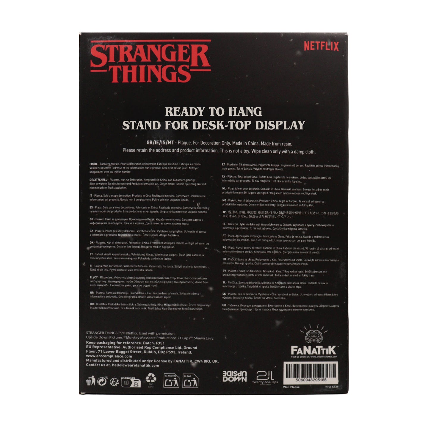 Stranger Things Creel House Stained Glass Window Resin Plaque