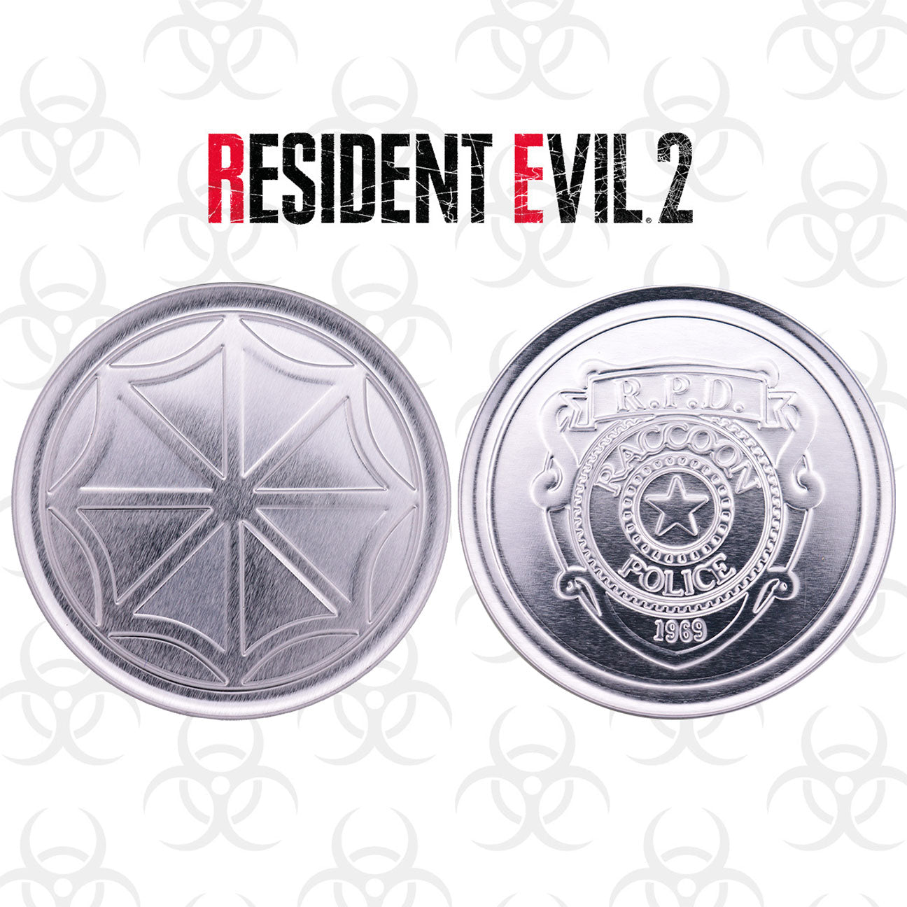 Resident Evil set of 4 non-slip metal coasters from Fanattik