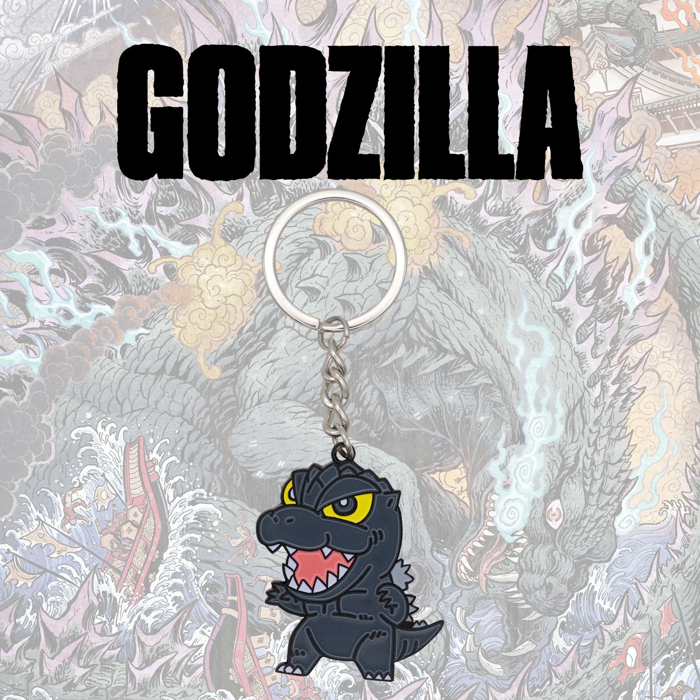 Godzilla limited edition miniature metal key ring from Fanattik
