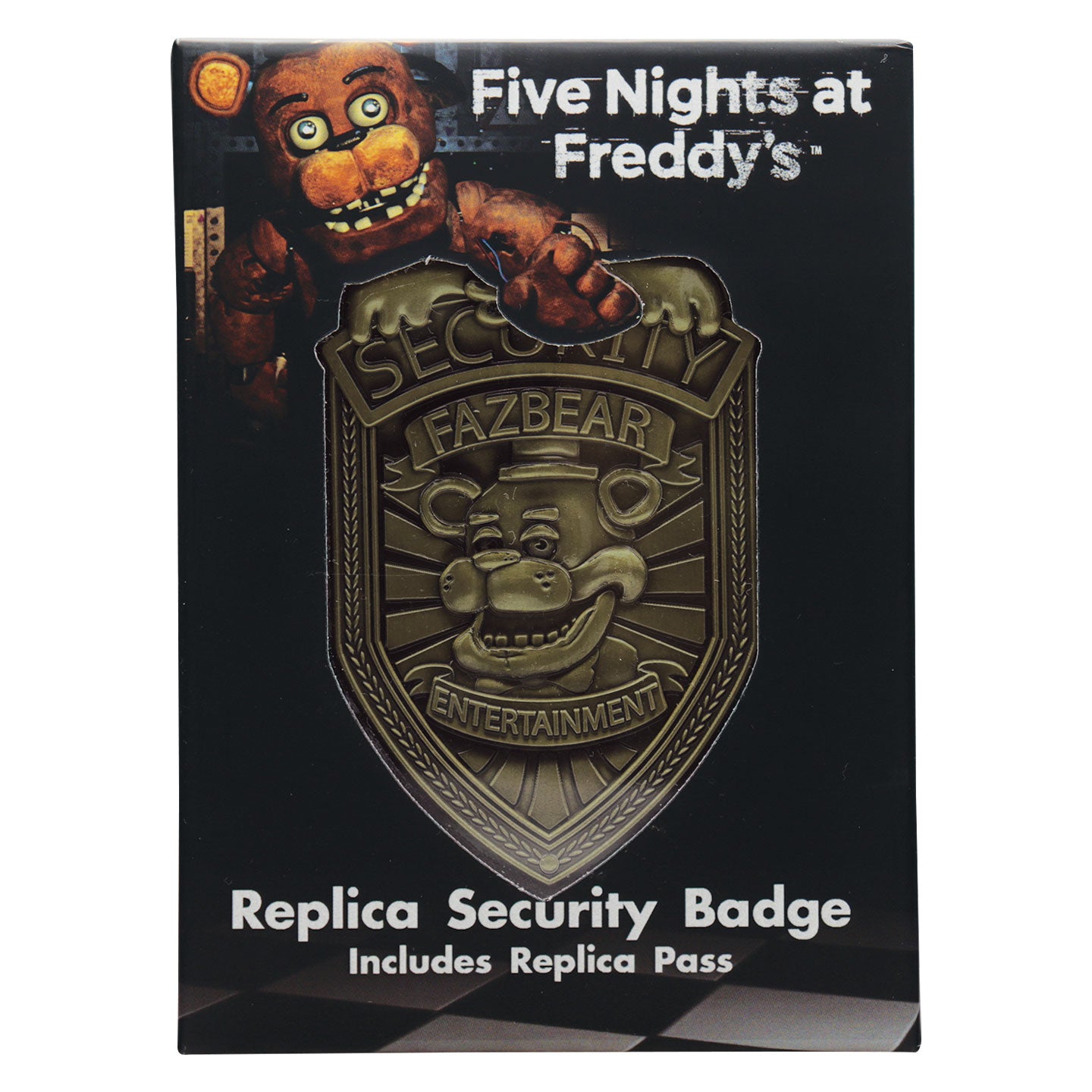 Five Nights at Freddy's Replica Security Badge – Antique Brass Edition