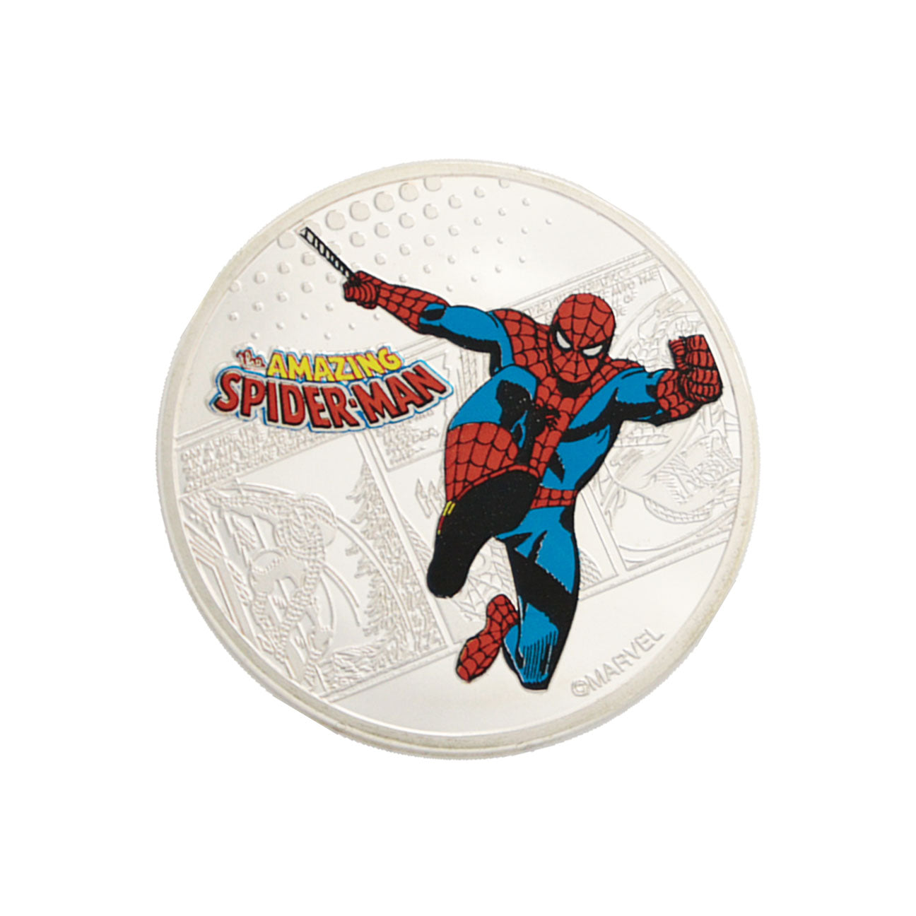 Marvel Limited Edition .999 Silver Plated Spideman Collectible Coin