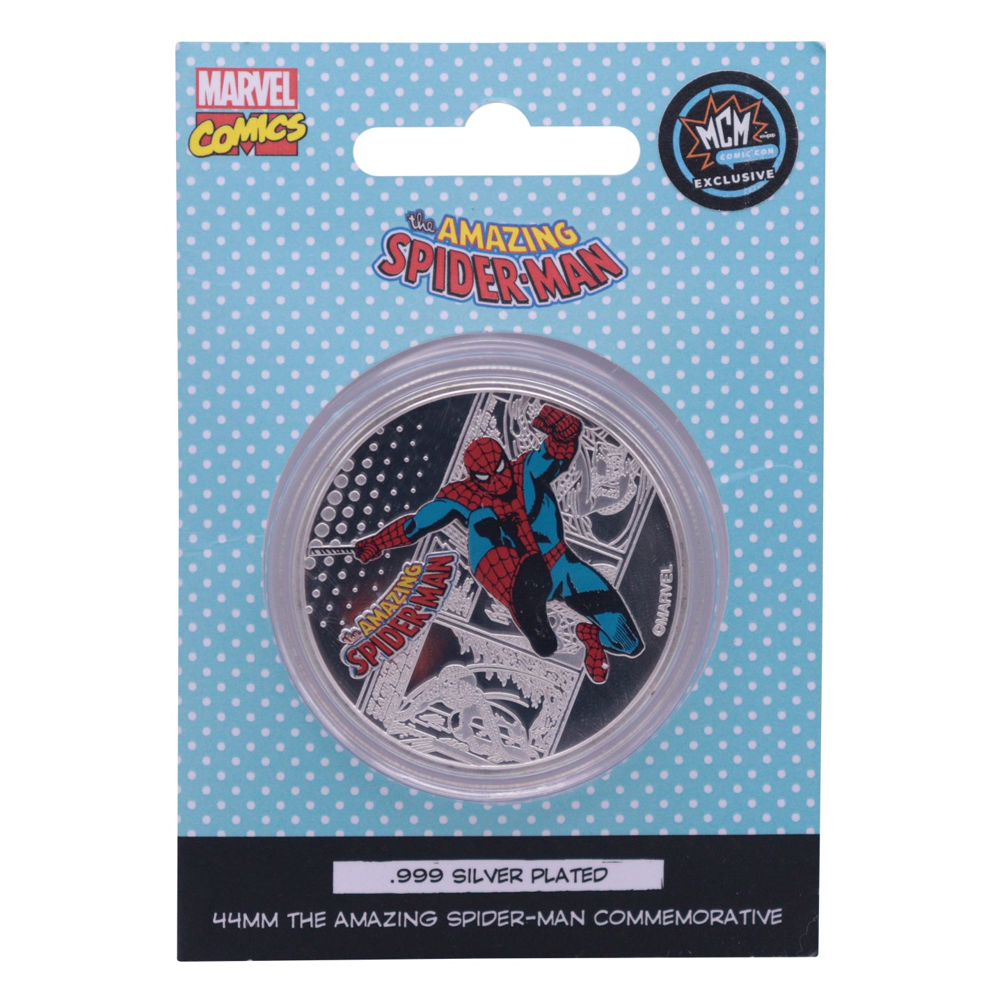 Marvel Limited Edition .999 Silver Plated Spideman Collectible Coin