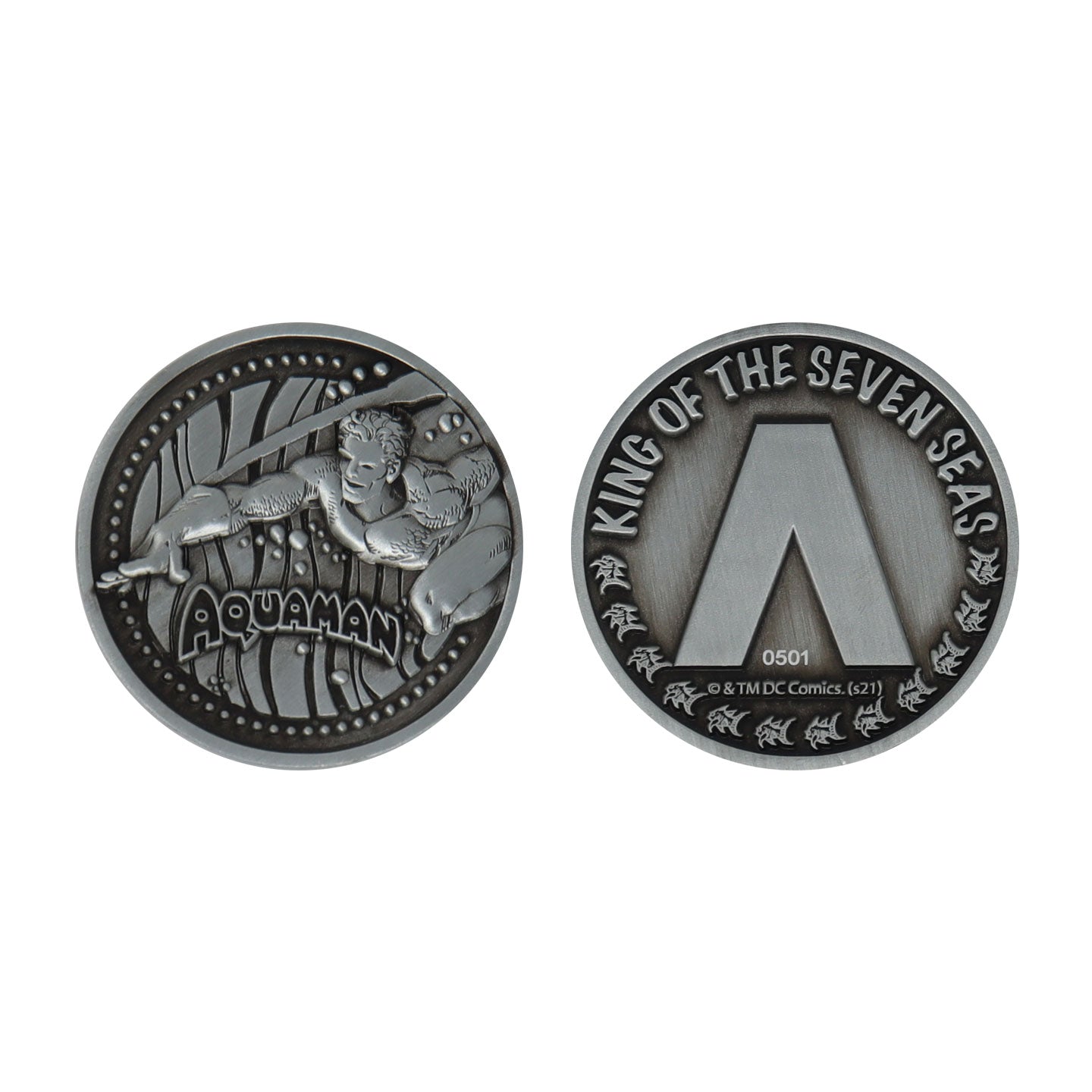 DC Comics Aquaman double-sided limited edition collectible coin