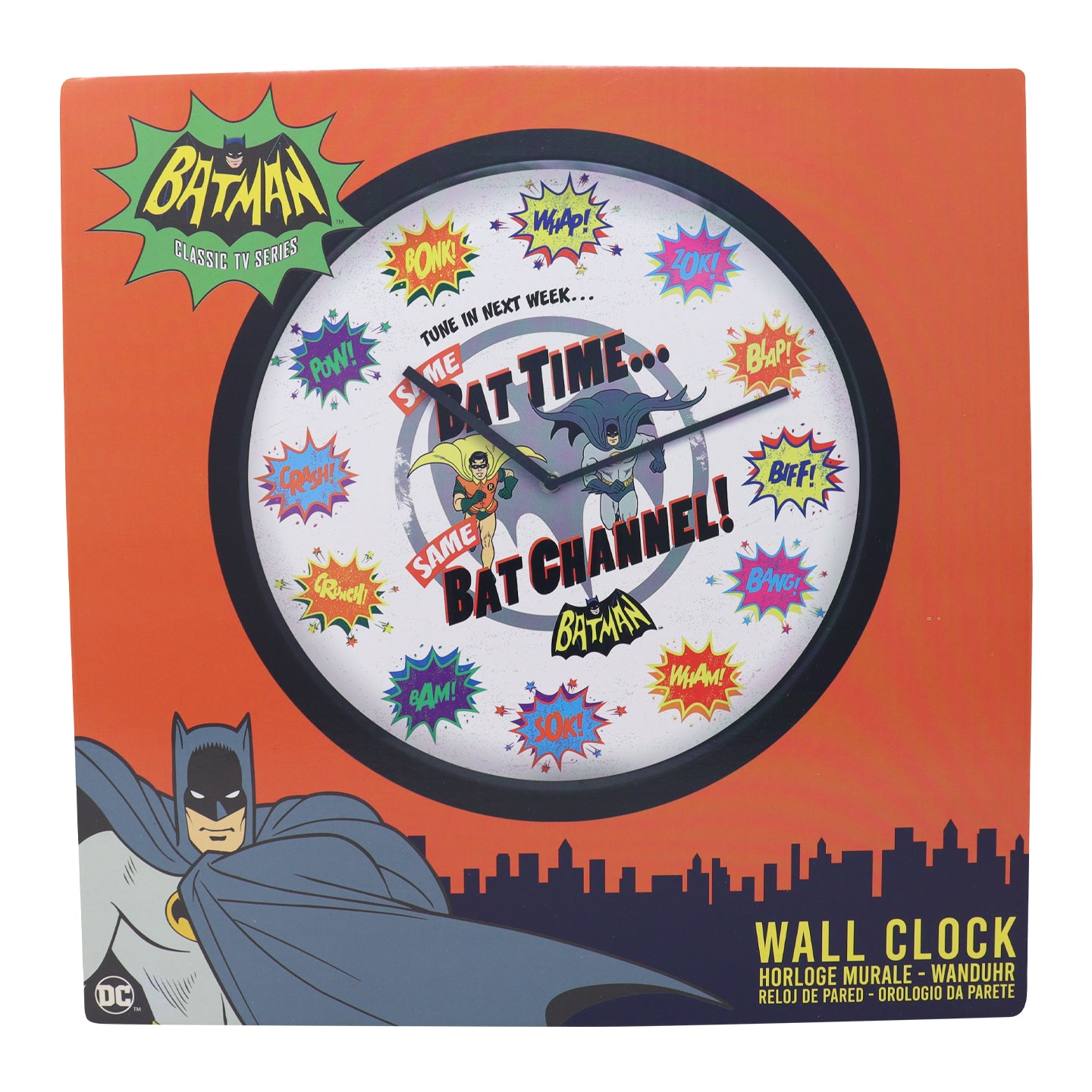 Batman Bat Time Bat Channel wall clock from Fanattik