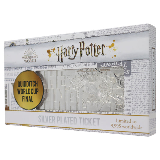 Harry Potter Quidditch world cup sliver plated collectible ticket from Fanattik