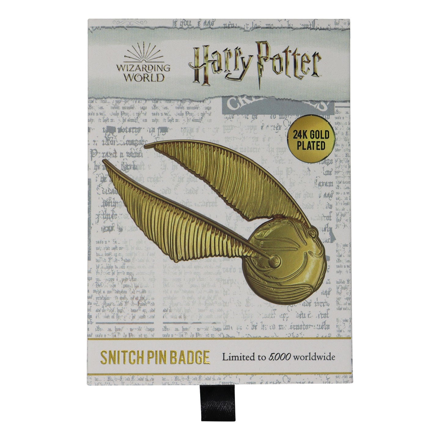 Harry Potter Limited Edition Golden Snitch 24k Gold Plated XL Pin Badge