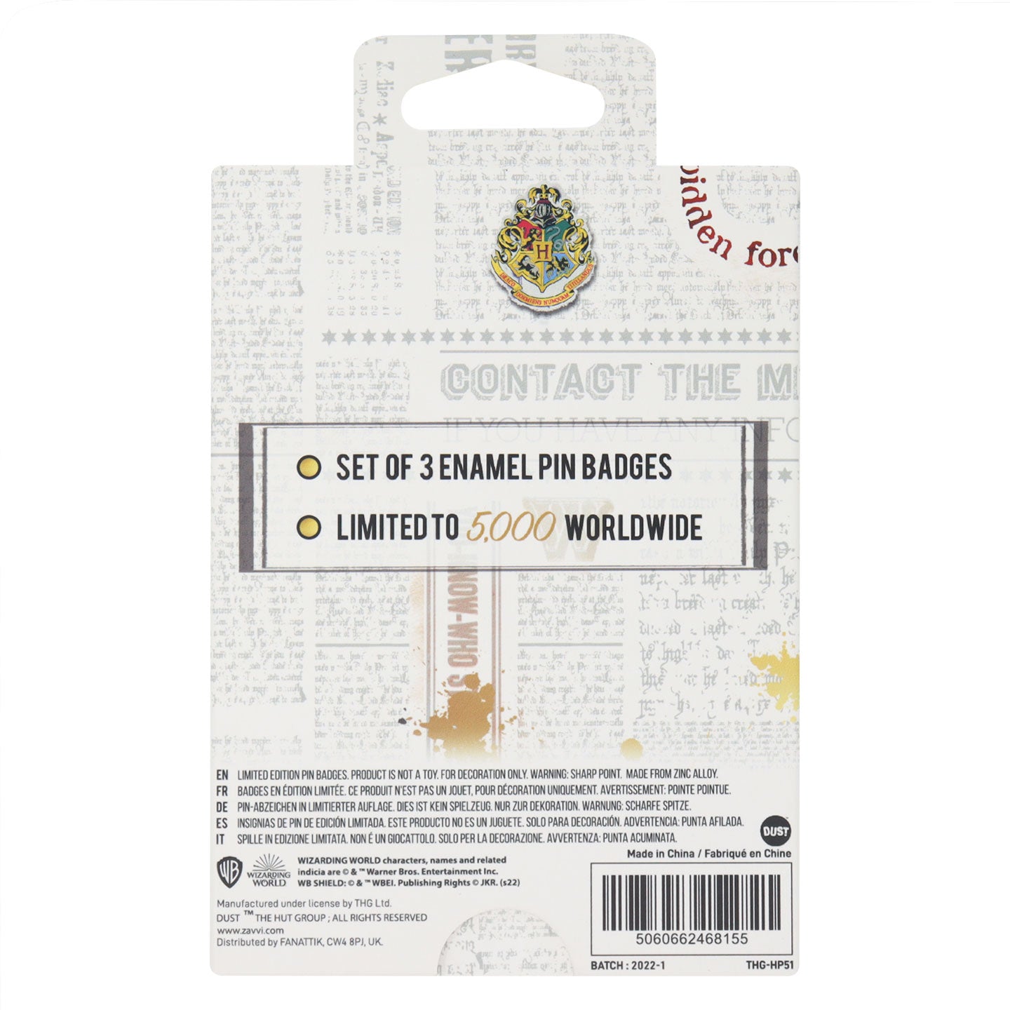 Harry Potter Limited Edition Set of 3 Enamel Potions Pin Badge Set