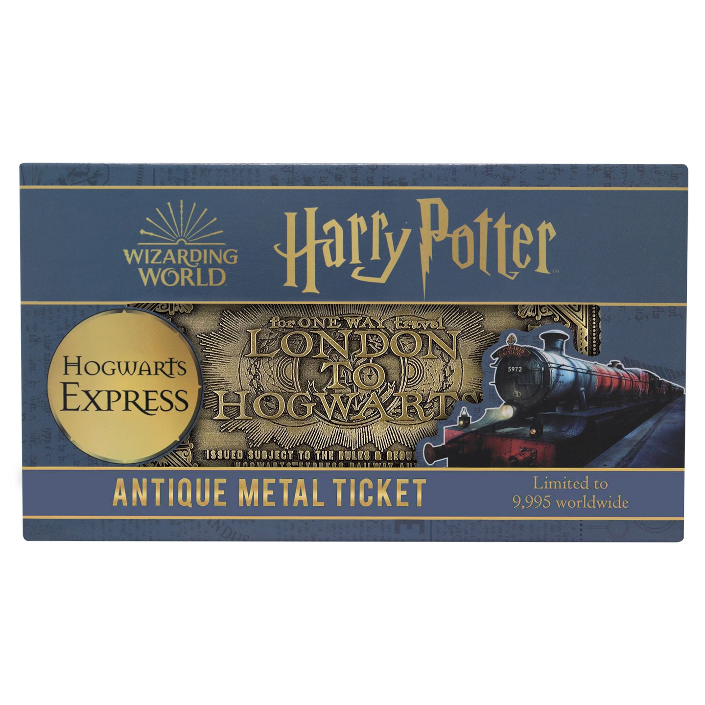 Harry Potter London to Hogwarts Express Antique Metal Collectible Ticket