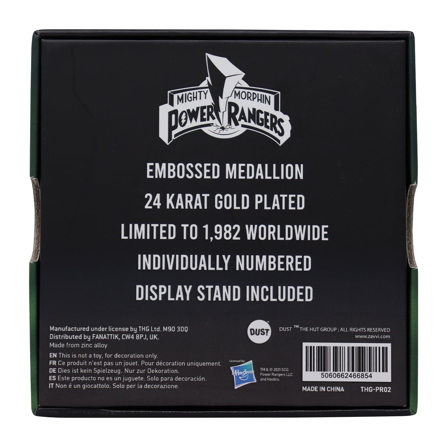 Power Rangers Limited Edition 24k Gold Plated Medallion