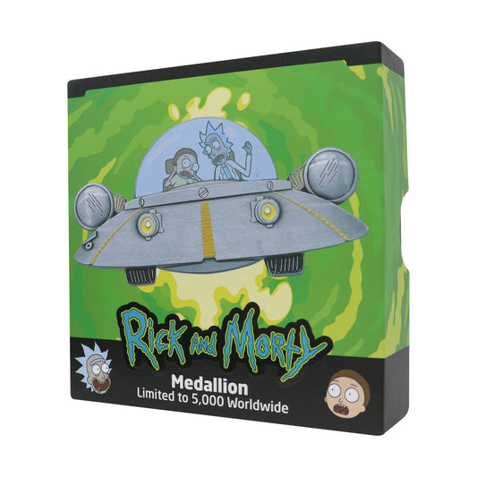 Rick and Morty limited edition spaceship collectible medallion from Fanattik