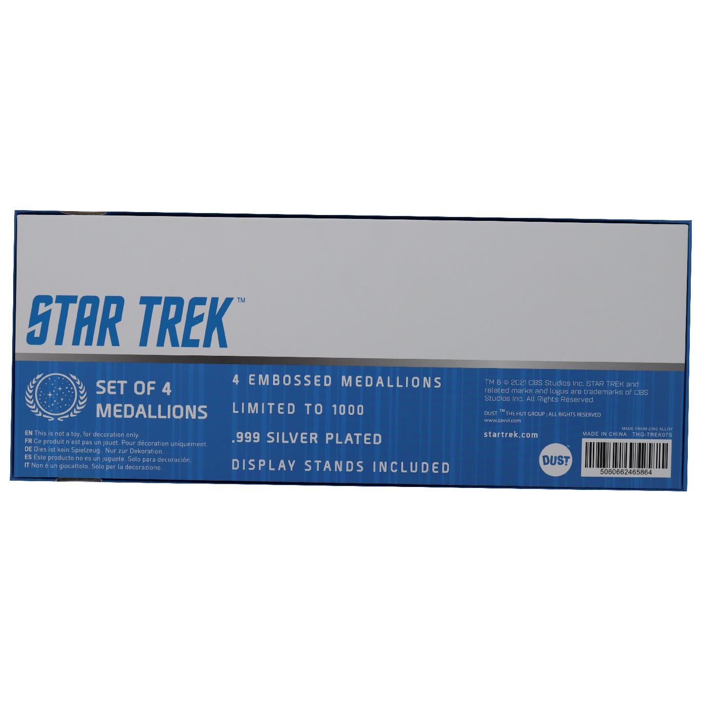 Star Trek Limited Edition .999 Silver Plated Set of 4 Starfleet Divisions Medallion Collection