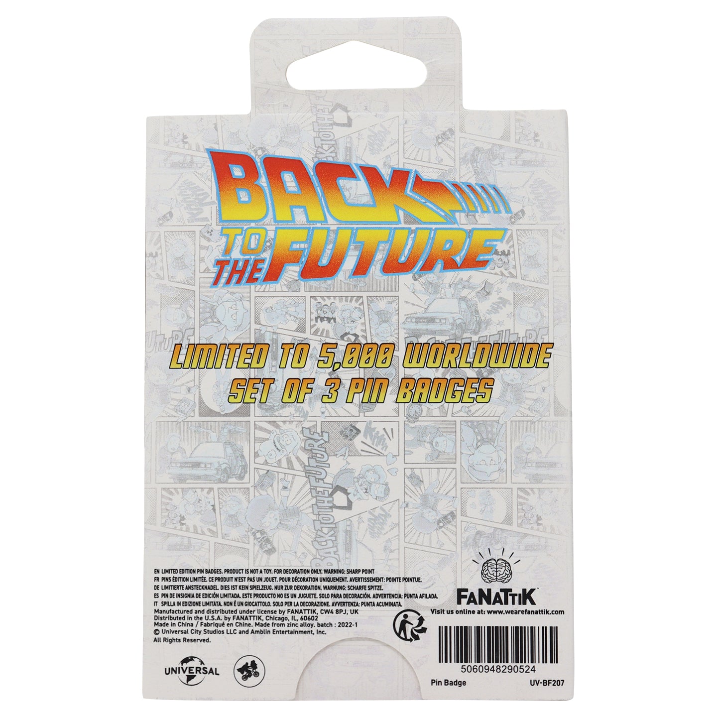 Back to the Future Limited Edition Japanese Style Triple Pin Badge Set