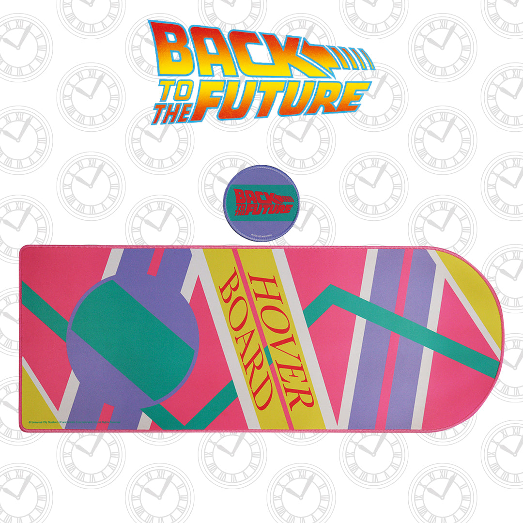 Back to the Future Non-slip Hoverboard Desk Pad and Coaster Set