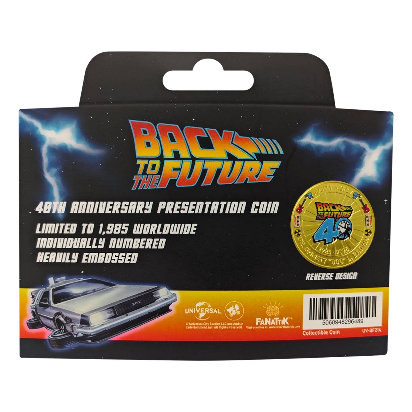 Back to the Future 40th Anniversary Presentation Coin
